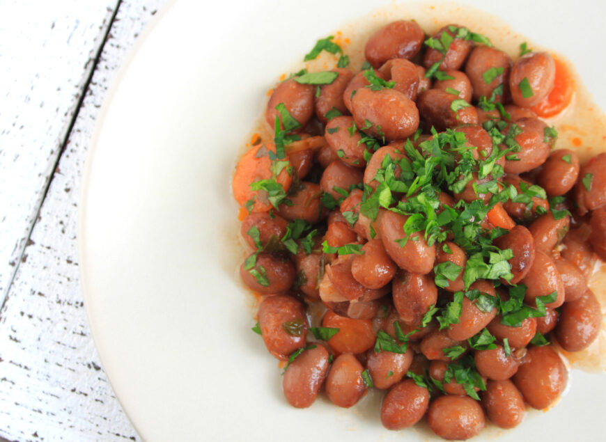 Cooked Kidney Beans, Barbunya Turkish Food