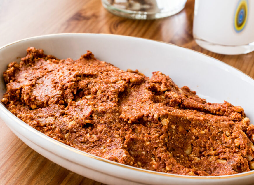 Muhammere, acuka or acika with Turkish Drink Raki .