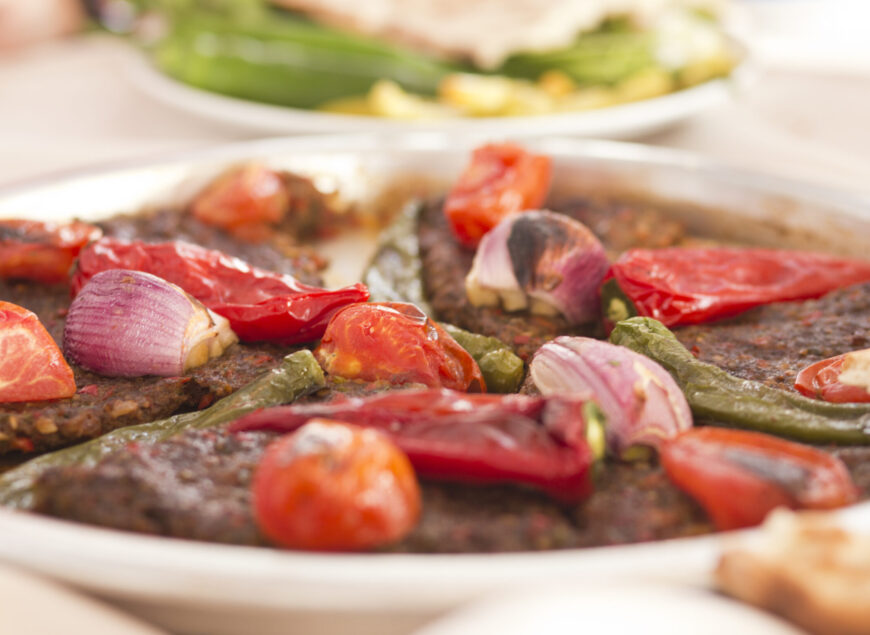 Special Tray (Tepsi) Kebab from Hatay Region in Turkey